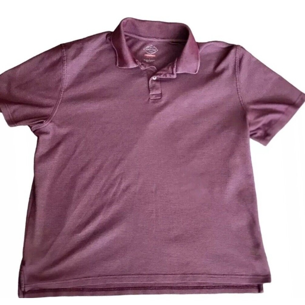 St Johns‎ Bay Mens Golf Polo Shirt Size Large Maroon Short Sleeve Casual